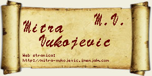 Mitra Vukojević vizit kartica